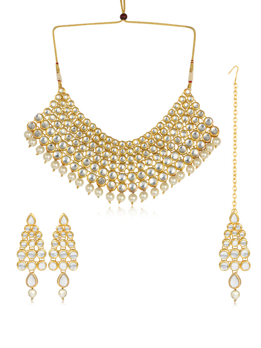 Karatcart Bridal Choker Kundan Necklace set for women