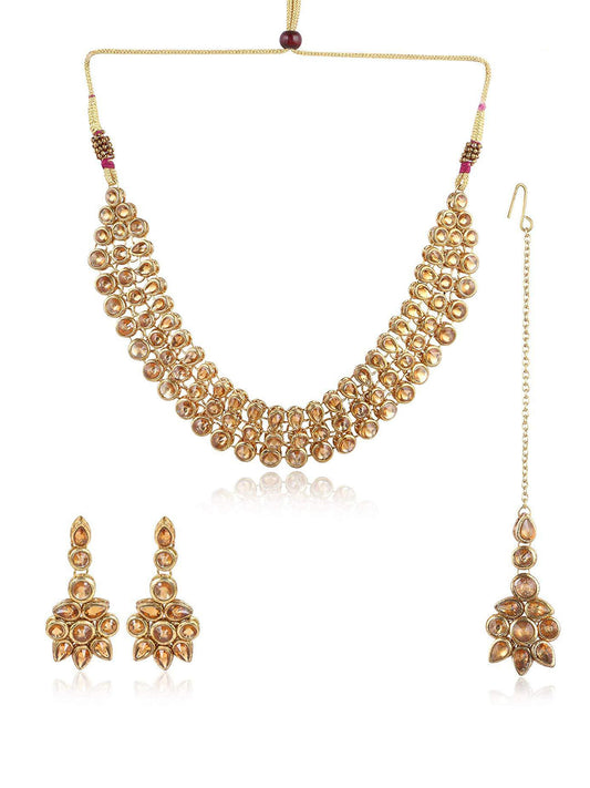 Karatcart Gold Kundan Necklace Set