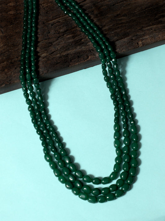 Traditional Green Beads Maharaja Moti Mala for Men
