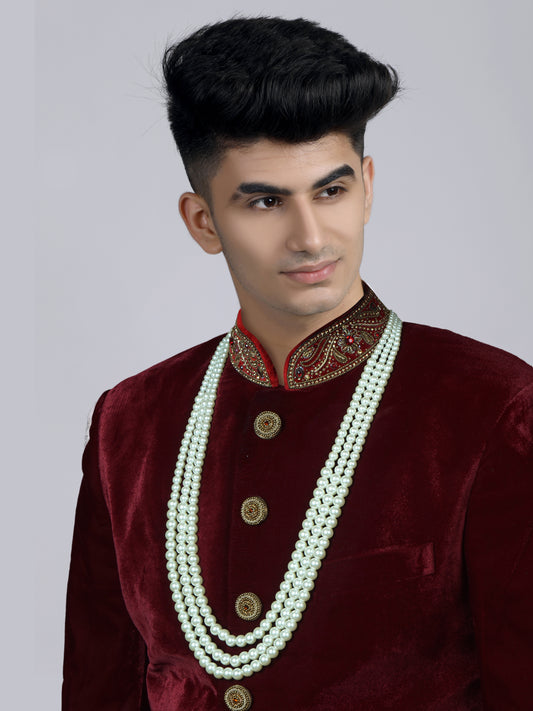 Traditional Pearl Maharaja Moti Mala for Men