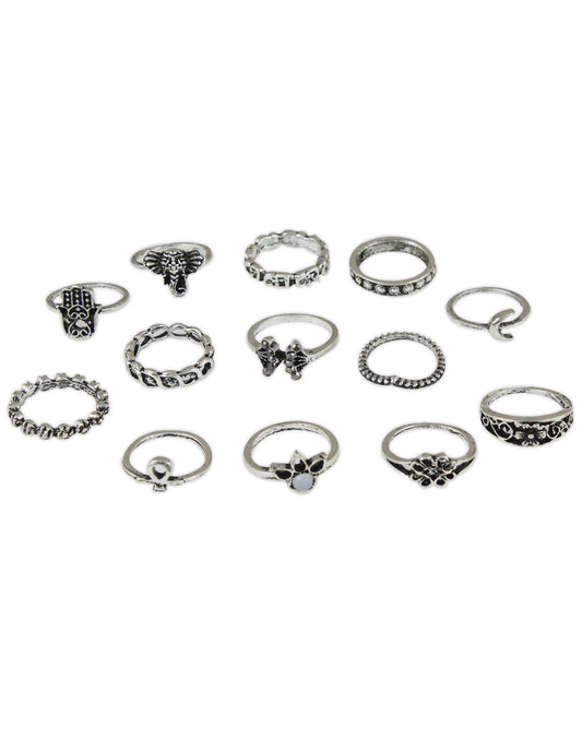 Antique Oxidised Silver Rings