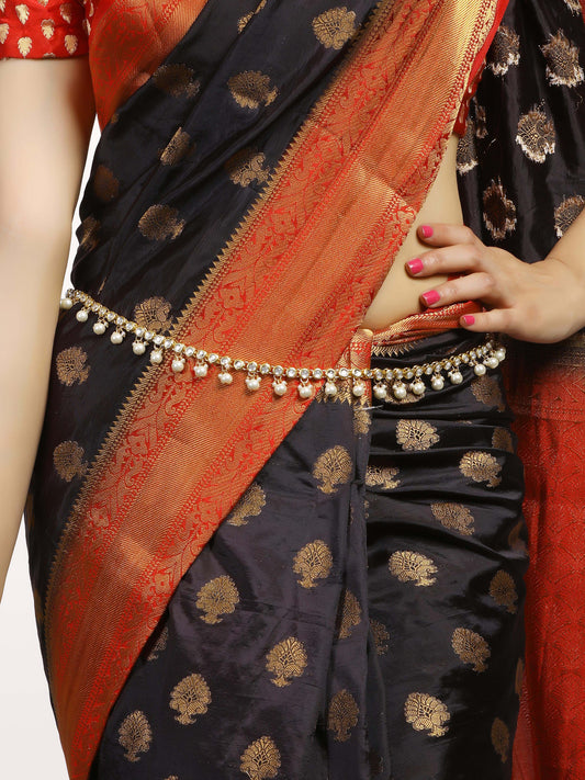 Gold-Plated Kundan and Pearl Studded Handcrafted Kamarband