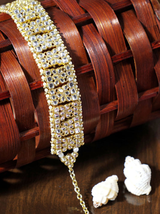Traditional Gold Plated Kundan Hairband