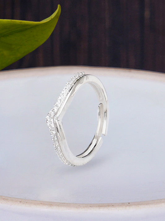 KUNUZ 925 Sterling Silver Adjustable Ring for Women