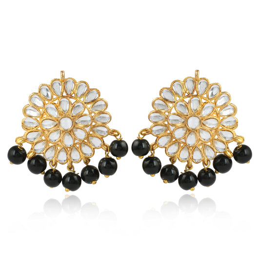 GoldPlated Fashion German Chandbali Hook Dangler Stylish Fancy Party Wear Earrings For Women