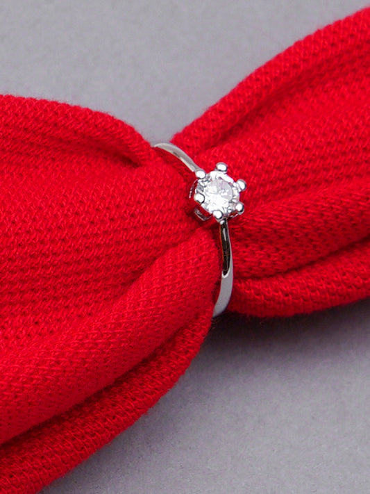 Karatcart Platinum Plated Trendy Elegant Austrian Crystal Adjustable Ring