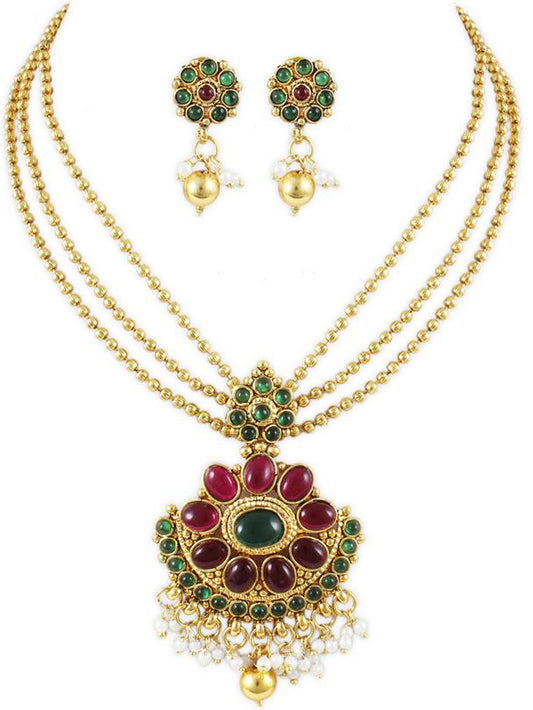 22K Gold Forming Traditional Necklace Sets