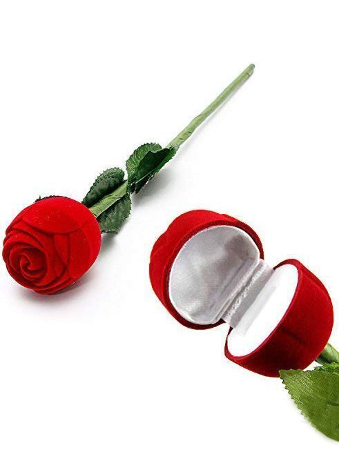 Karatcart Velvet Red Rose Jewelry Ring Gift Box