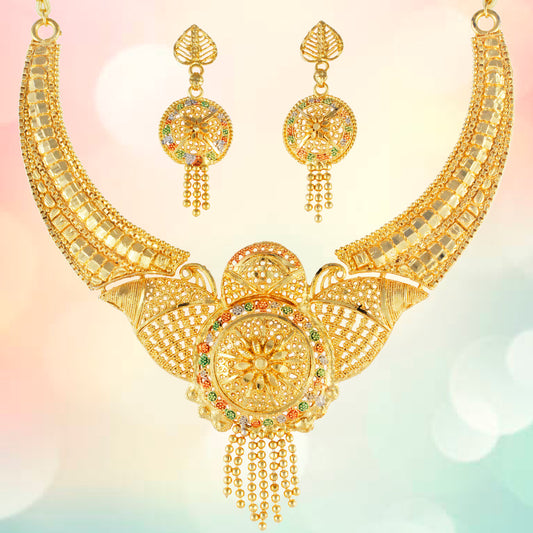 Gold Forming Necklace Set